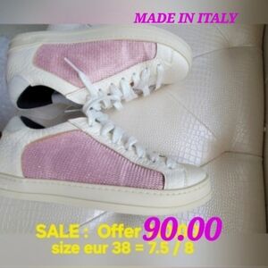 P448 soft metallic sneakers colors may include pink blush  peach size 38. NEW